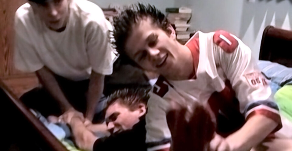 Skater Spank Evan Heinze, Ian Madrox, Kelly Cooper Kelly Beats The Down Hard